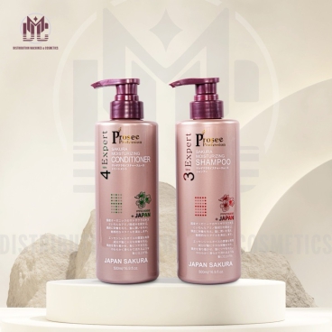 Cặp dầu gội xả PROSEE Sakura Moisturizing tím 500ml PS2, PC2 - Dành tóc dầu, chống rụng tóc