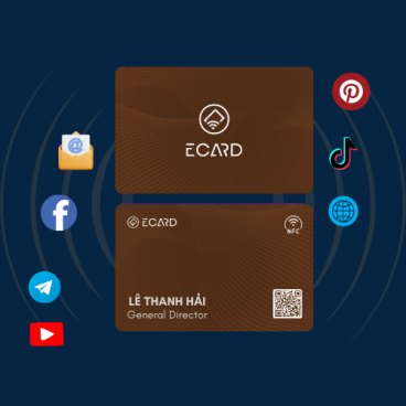 Danh thiếp NFC (Mẫu Sóng màu Nâu #01)